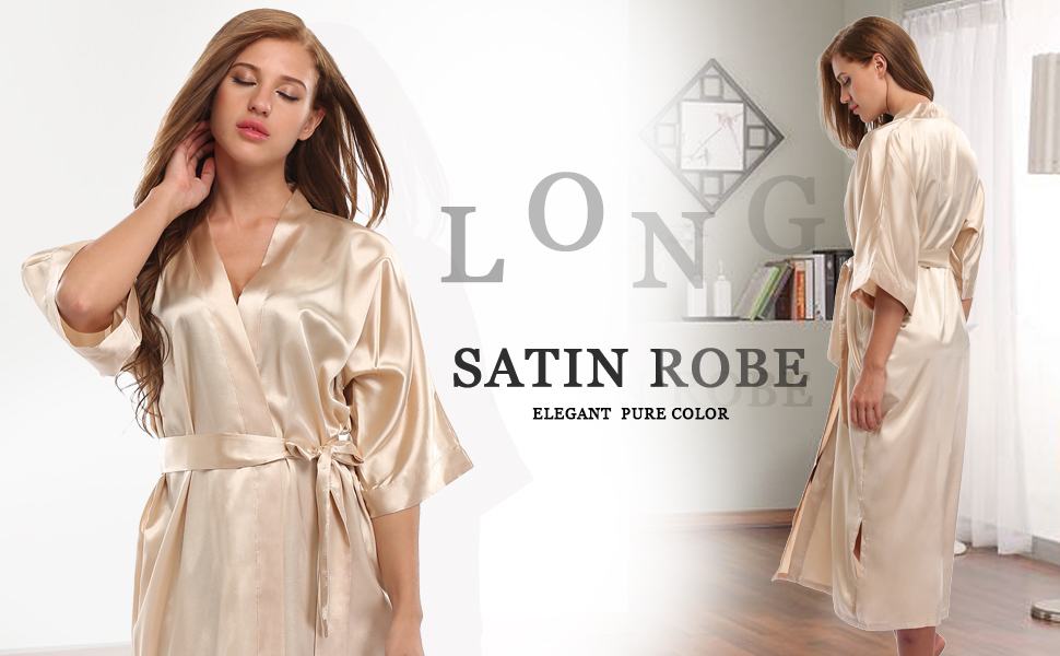 long satin robes