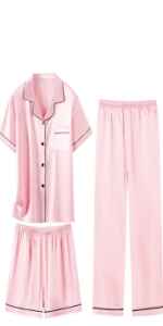 girls 3 pcs pajamas set