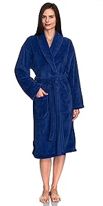 TowelSelections Womens Super Soft Plush Bathrobe Fleece Spa Robe