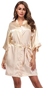 satin kimono robe