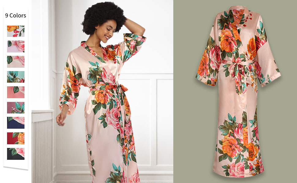 floral kimono robes print