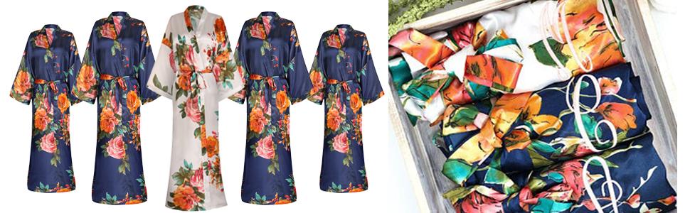 floral robes for wedding day long