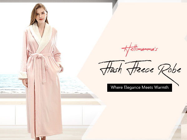 Warm Soft Plush Bathrobes for women