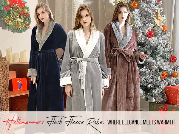 Warm Soft Plush Bathrobes for women