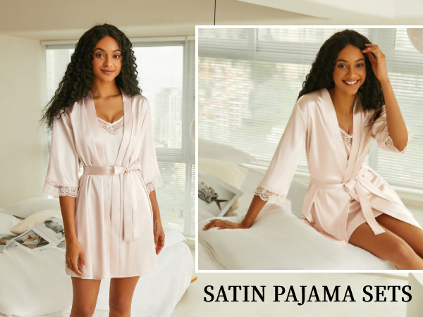 satin pajama sets