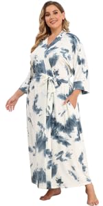 long plus size robes