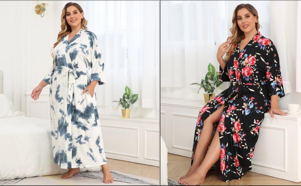 plus size dressing gown