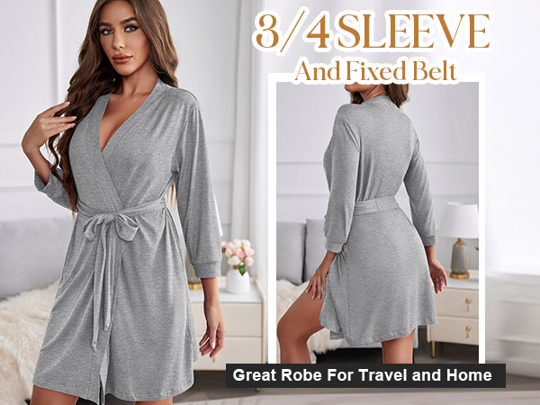 Women Knee Length Bathrobe