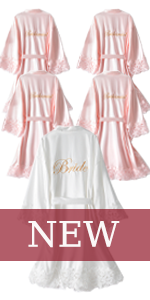 bride robes lace trim robes