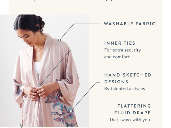 Charmeuse-polyester bathrobes, beautiful as a maid of honor robe, house dress, or men’s bathrobes.