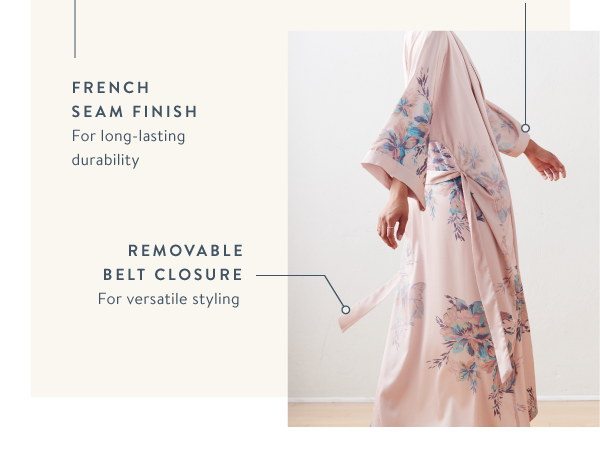 Charmeuse-polyester bathrobes, beautiful as a maid of honor robe, house dress, or men’s bathrobes.