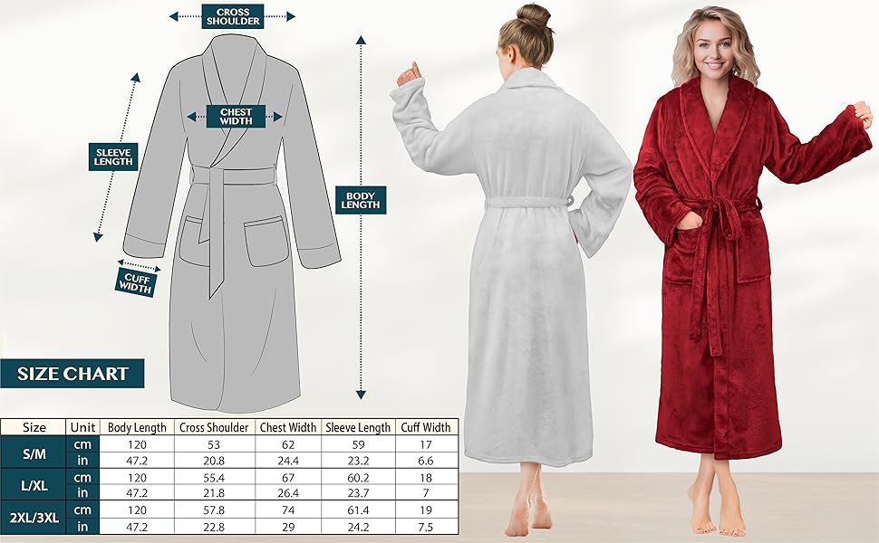 women robe bath bathrobe gown fleece plush lightweight super soft fluffy fuzzy cozy warm long light