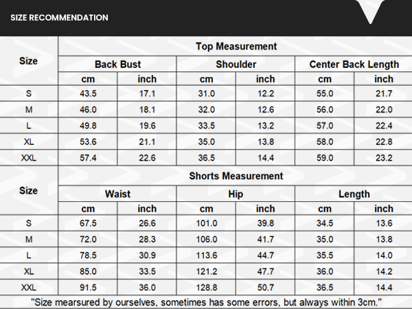 cute sleepwear for ladies size chart