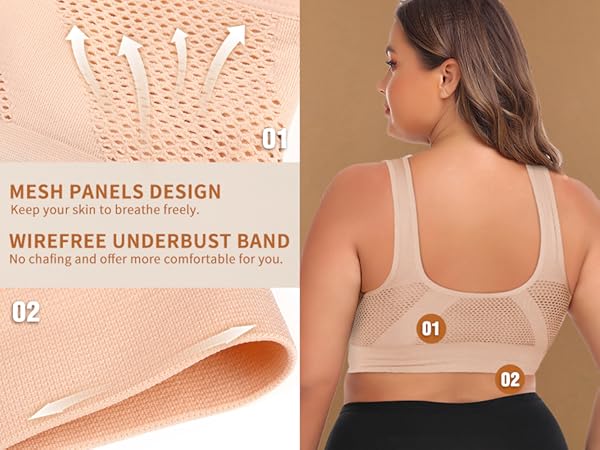 breathable women bra