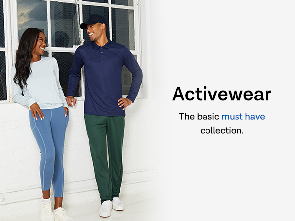 Real essentials, clothing, fall, activewear, loungewear, sleepwear, casualwear