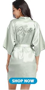 Womens Satin Robe for Bride Bridesmaid Wedding Party