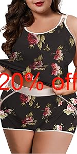 Plus Size Pajamas Shorts Set