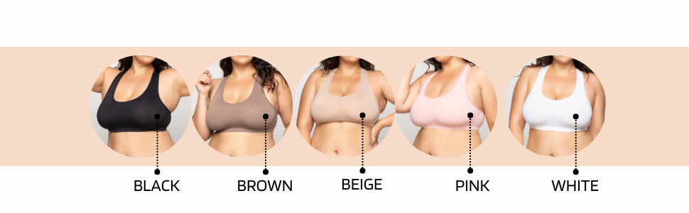 black brown beige nude nuide pink white top comfort comfy sport seamless