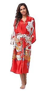 long floral robe 