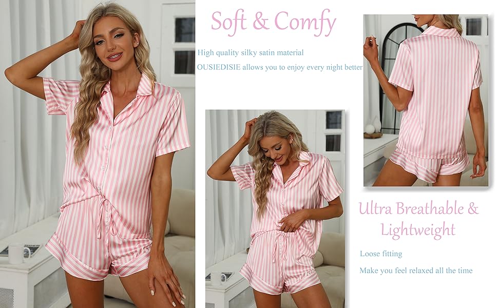 pink silk pajamas for women