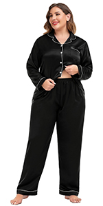 Women Silk Satin Pajama Set Plus Size