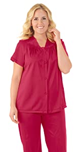 Exquisite Form Women''s Short Sleeve Pajama Set, Plus-Size #90107