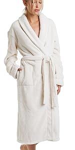 White Keila Sherpa Robe