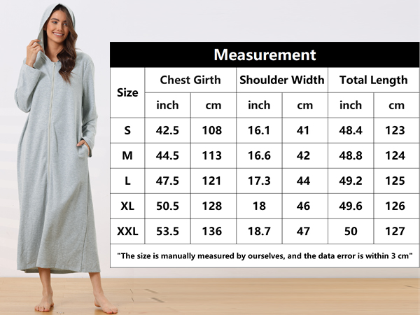 Robe Zipper Nightgown