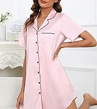 Short Sleeve Button Down Sleepshirt