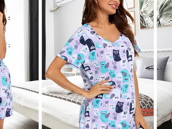 women cotton nightshirt