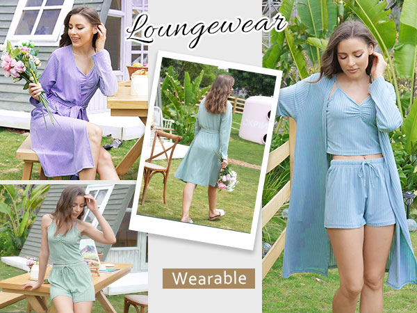 womens loungewear for summer 3 piece