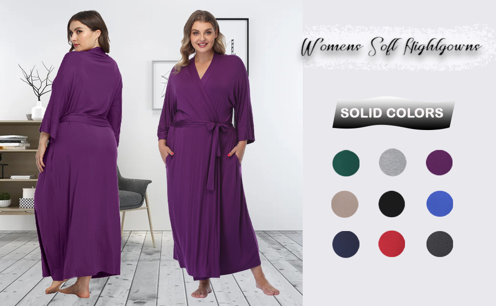 plus size cotton robe