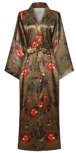 satin long robe