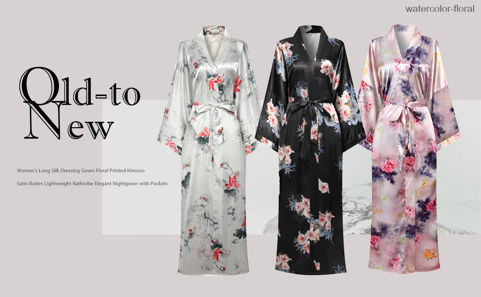 long floral robes