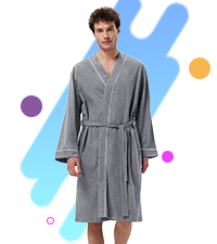 Men''s Cotton Robe Lightweight