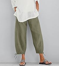 Linen Capris Women Summer