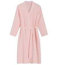 Latuza Women&#39;s Cotton Gauze Robe Lightweight Absorbent Bathrobe with Pockets