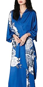 kimono robe blue