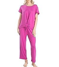 lounge connection sleep nightwear comfortable breathable summer pijamas para mujer capri cotton 