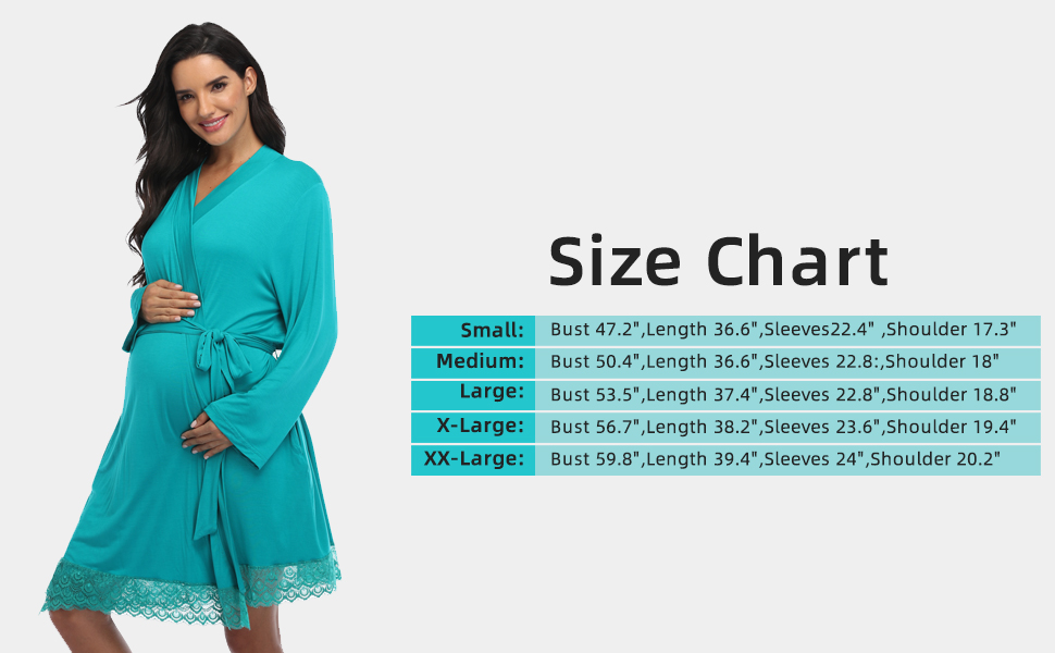 maternity robes for hospital delivery robe lace trim robes short robes for women cotton