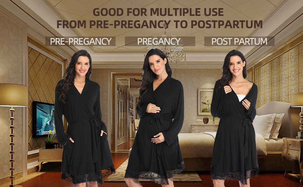 maternity robe nursing robe postpartum robe pregnancy robe