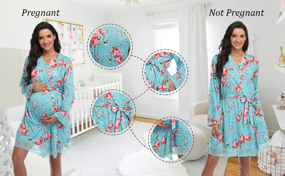 delivery robes for hospital robes womens cotton robes short robes for maternity postpartum robes