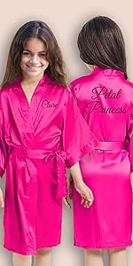 Flower Girl Robes, Personalized Robes for Bridal Party, Custom Robes for Girls