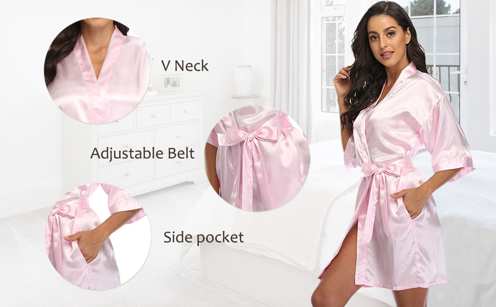 silk kimono robe bridal robe for wedding day bridesmaids robes