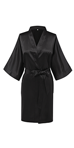 short satin robe