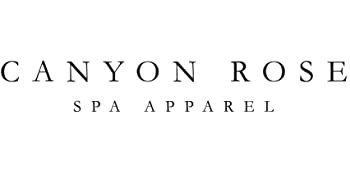 Canyon Rose Spa Apparel black logo on white background