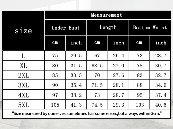 lingerie size chart