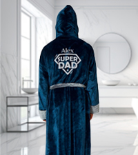 Men''s Plush Hooded Robe