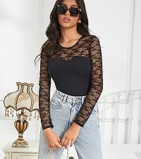 lace long sleeve bodysuit