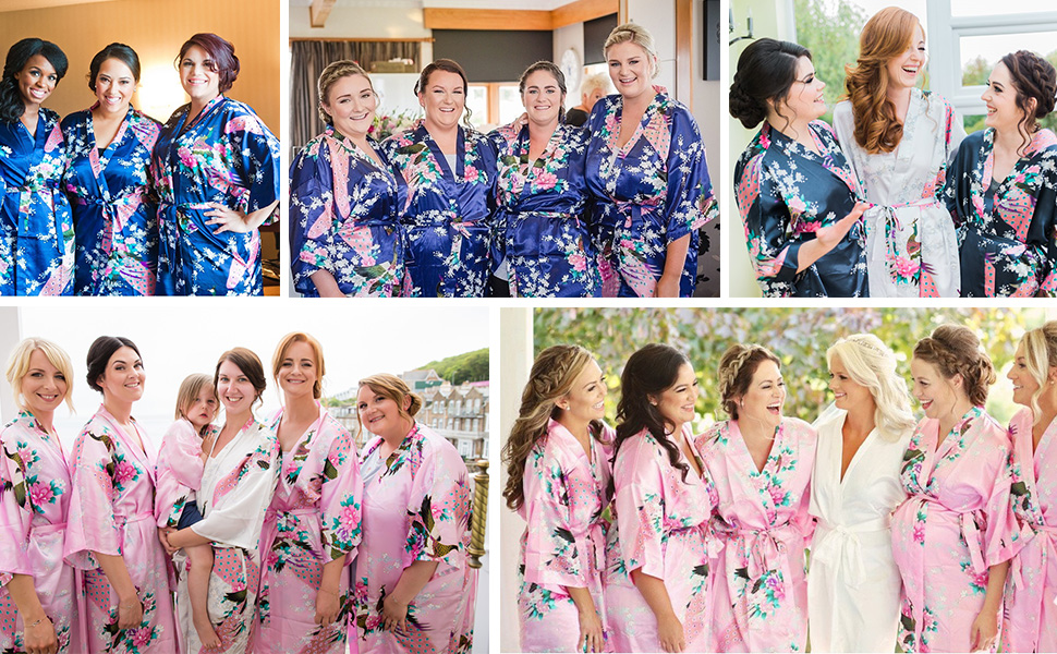 bridesmaid robes bridal party robes long robes for bridesmaid robes long kimonos